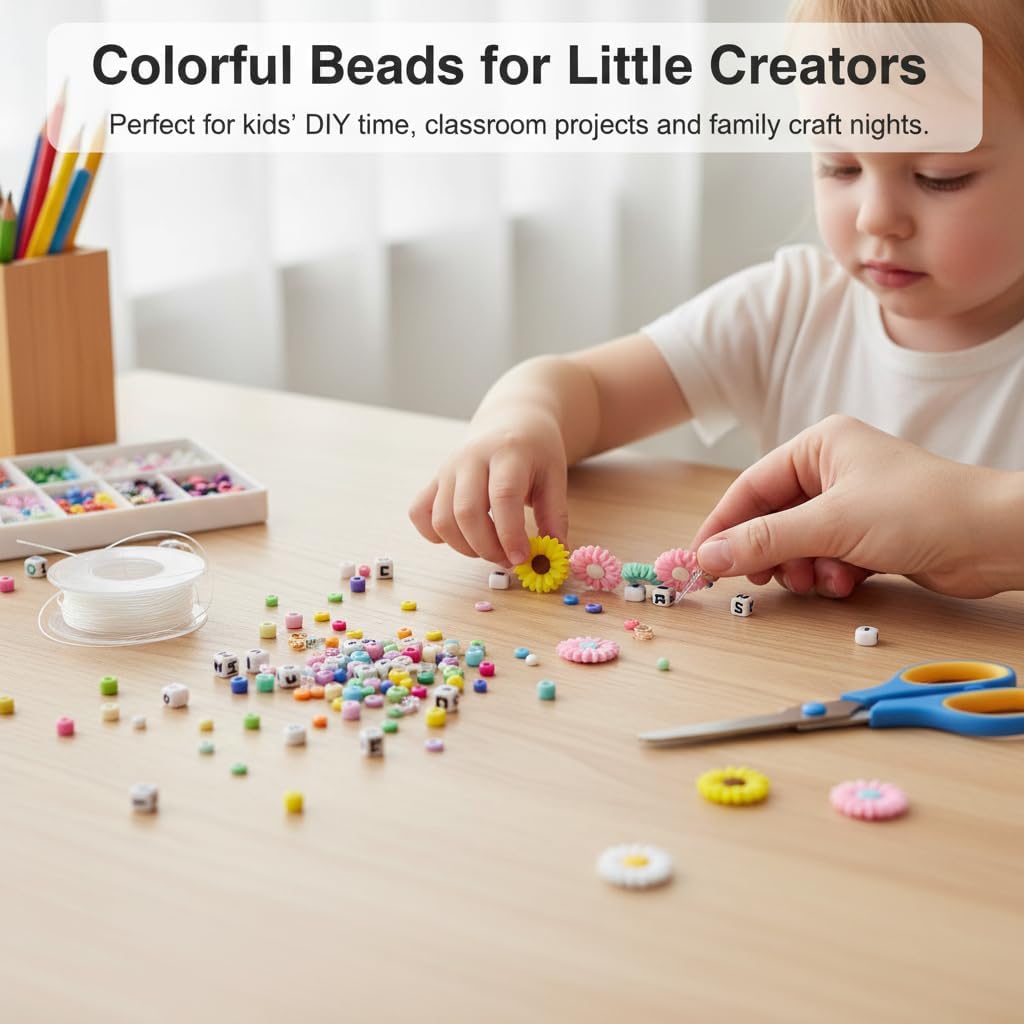 20 Pcs Silicone Daisy Sunflower Beads - Colorful Flower Shaped Beads for DIY Jewelry, Keychains, Bracelets and Craft Projects - Image 5