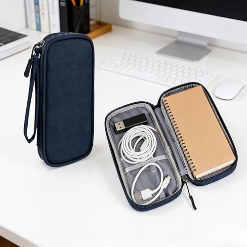Miniatura 3 de Estuche de almacenamiento portátil resistente a los golpes: para electrónica, incluyendo cargadores de cable, cables de auriculares, bancos de