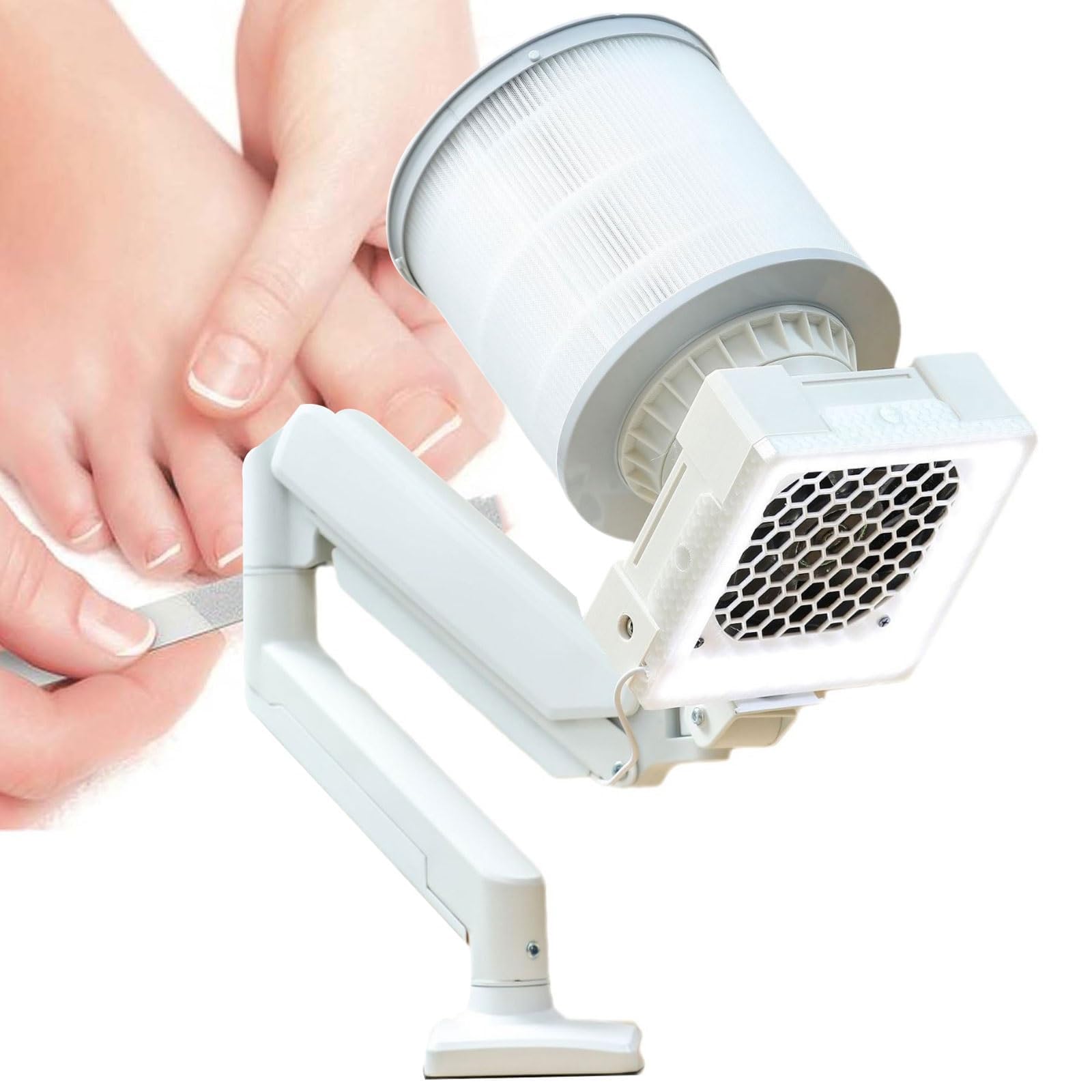 Odkurzacz Paznokci Kurz Odkurzacz Manicure Pył Odkurzacz Do Manicure Filtr Wielokrotnego Użytku Światło LED Przyssawka Manicure Pedicure z uchwytem na stół
