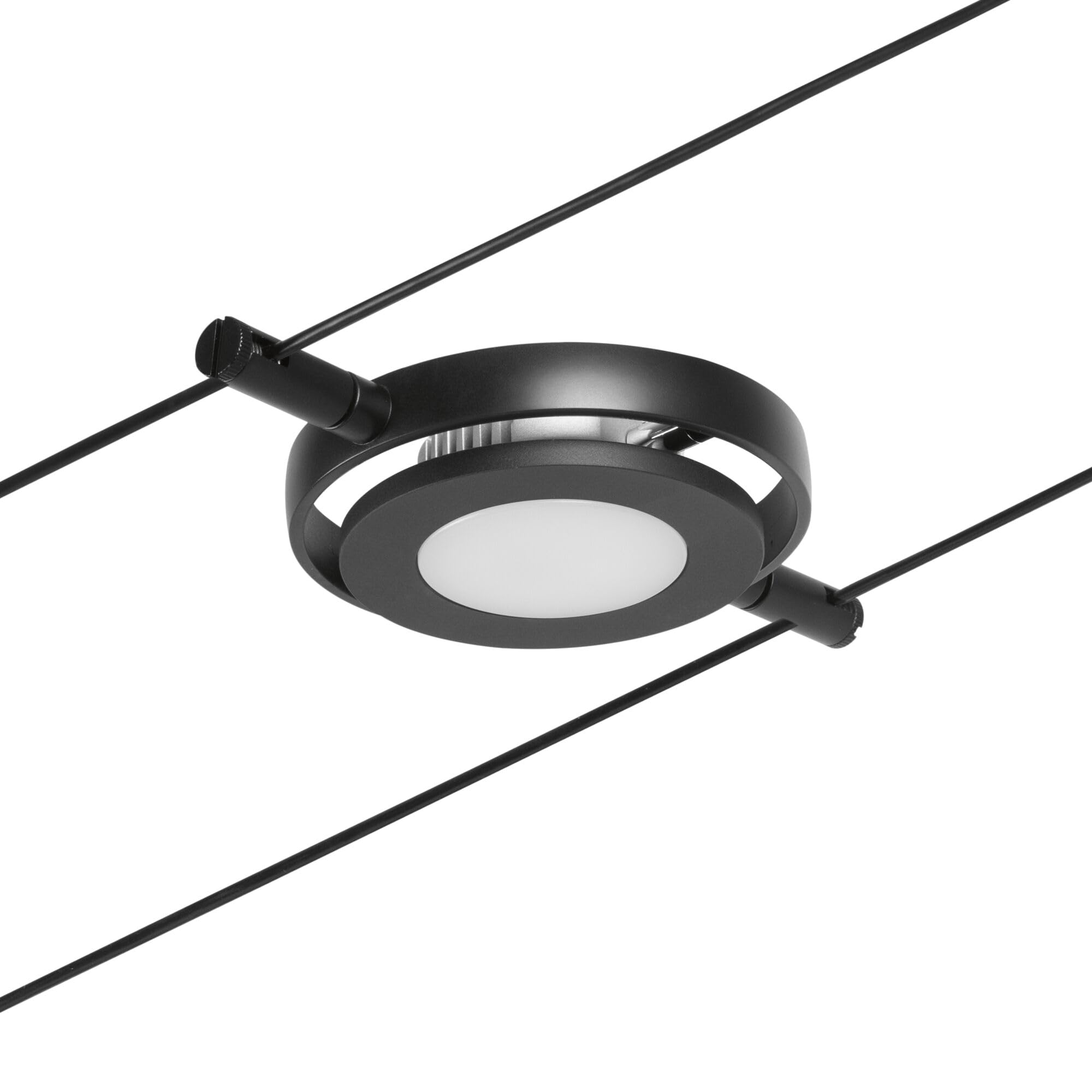 Paulmann 94418 CorDuo Juego de sistema de cable LED RoundMac DC incl. 5x4,5 vatios extensible Negro mate, cromado Cable metálico 3000 K
