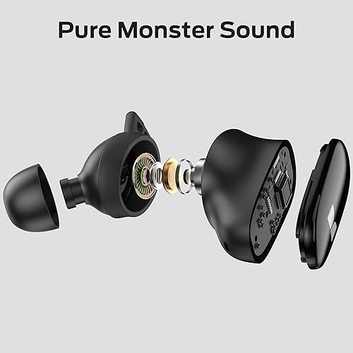 Miniatura 2 de Monster N-Lite 206 - Auriculares inalámbricos Bluetooth de 5.4 pulgadas, auriculares Bluetooth con micrófono integrado, control táctil, ajuste