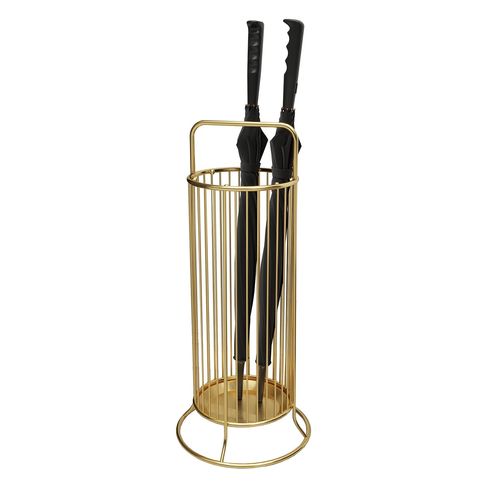 Seau de clubs de golf et porte-parapluie en métal avec égouttoir amovible