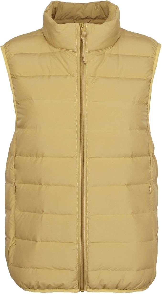 Amazon ライトダウン ダウンベスト レディース ダウン ロング丈 ベスト 軽量 防寒 あったか 前開き スタンドカラー ポケッタブル 大きいサイズ ファッション 秋 冬 ベスト ルームウェア ベスト 通販