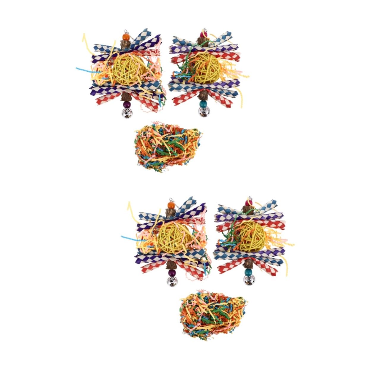 Angoily 2piezas Juguete para Aves Juguete Masticable para Loros y Periquitos Estimula Actividad Física y Combate La Soledad para Aves Pequeñas y Medianas