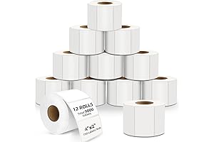 12 Rolls Direct Thermal Labels 4x2