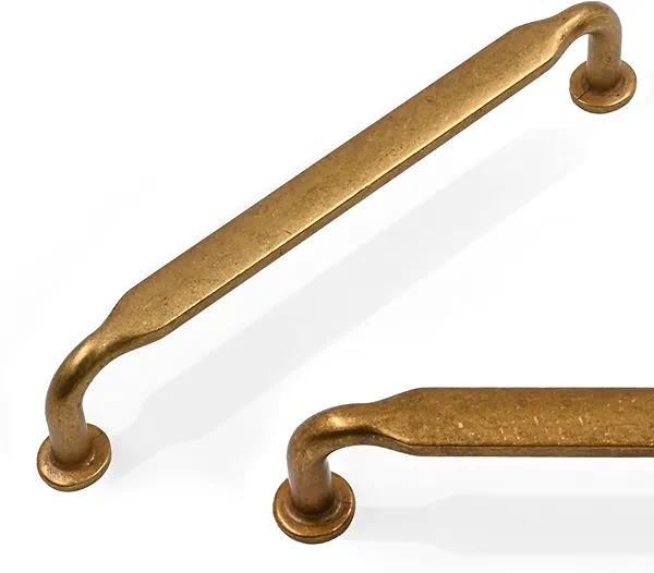 Talentedeco 10 Pack Antique Brass Cabinet Pulls 5 Inch(128mm) Kitchen Cabinet Handles Vintage Retro Cabinet Hardware for Drawer Pulls