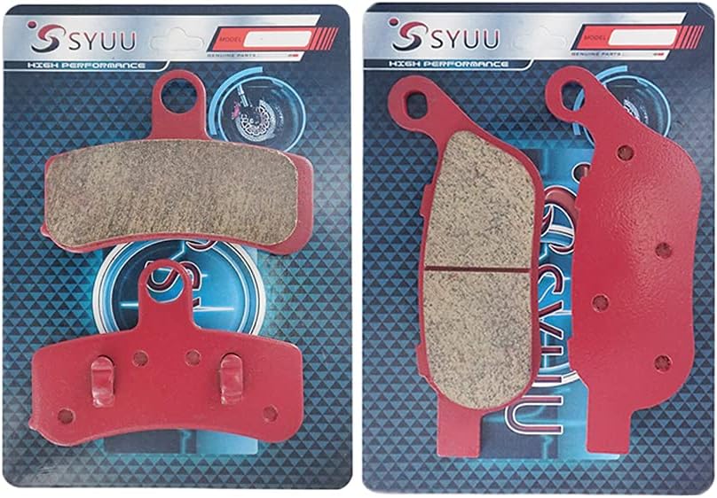 S SYUU Premium Ceramic Front Rear Brake Pads Compatible with Harley Davidson Dyna FXDB Street Bob FXDWG Wide Glide 2008-2017 -Quiet, Heat Dispassion, Comfortable Driving, All Weather FA457F FA458R