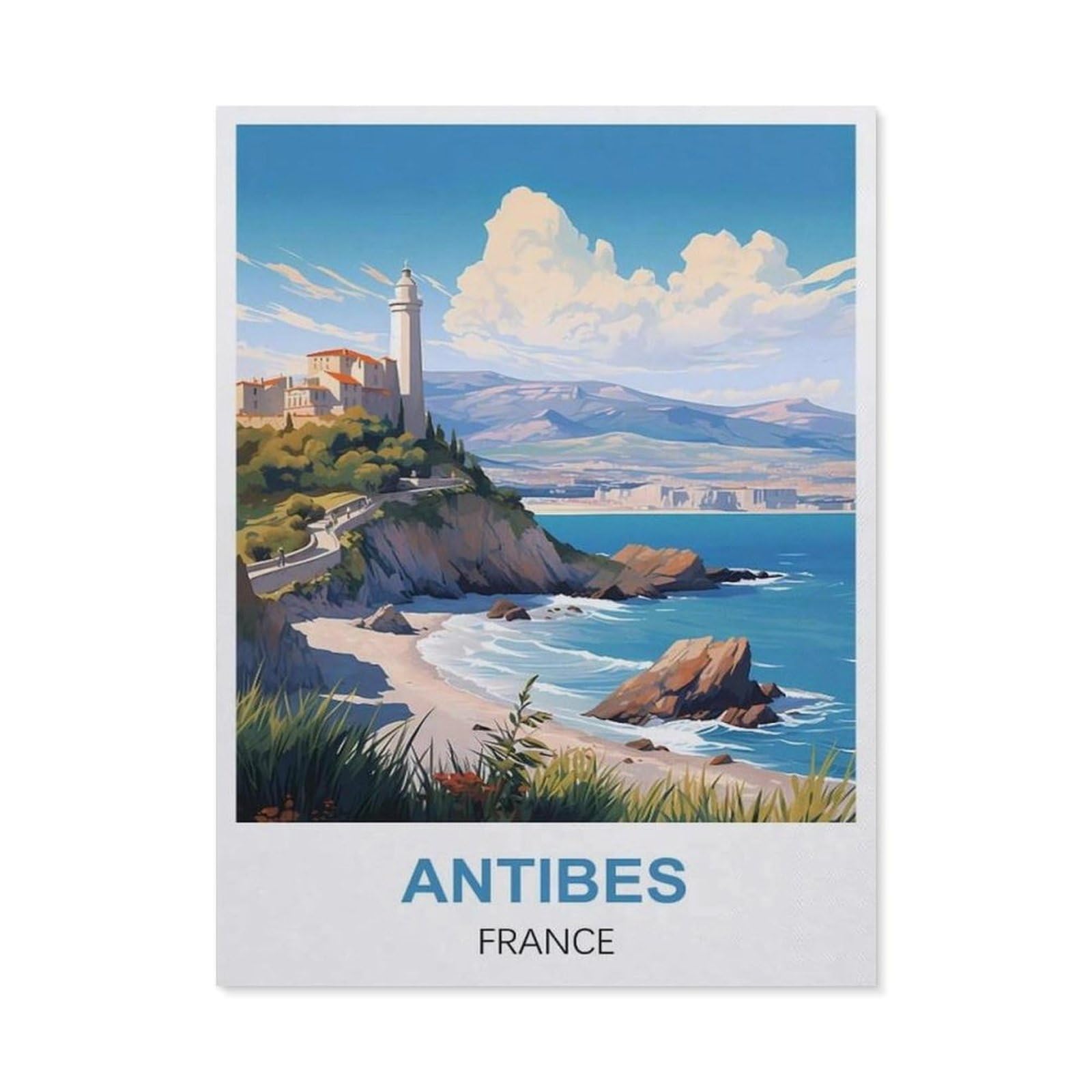 Metal Tin Sign，Antibes France(30x40cm）