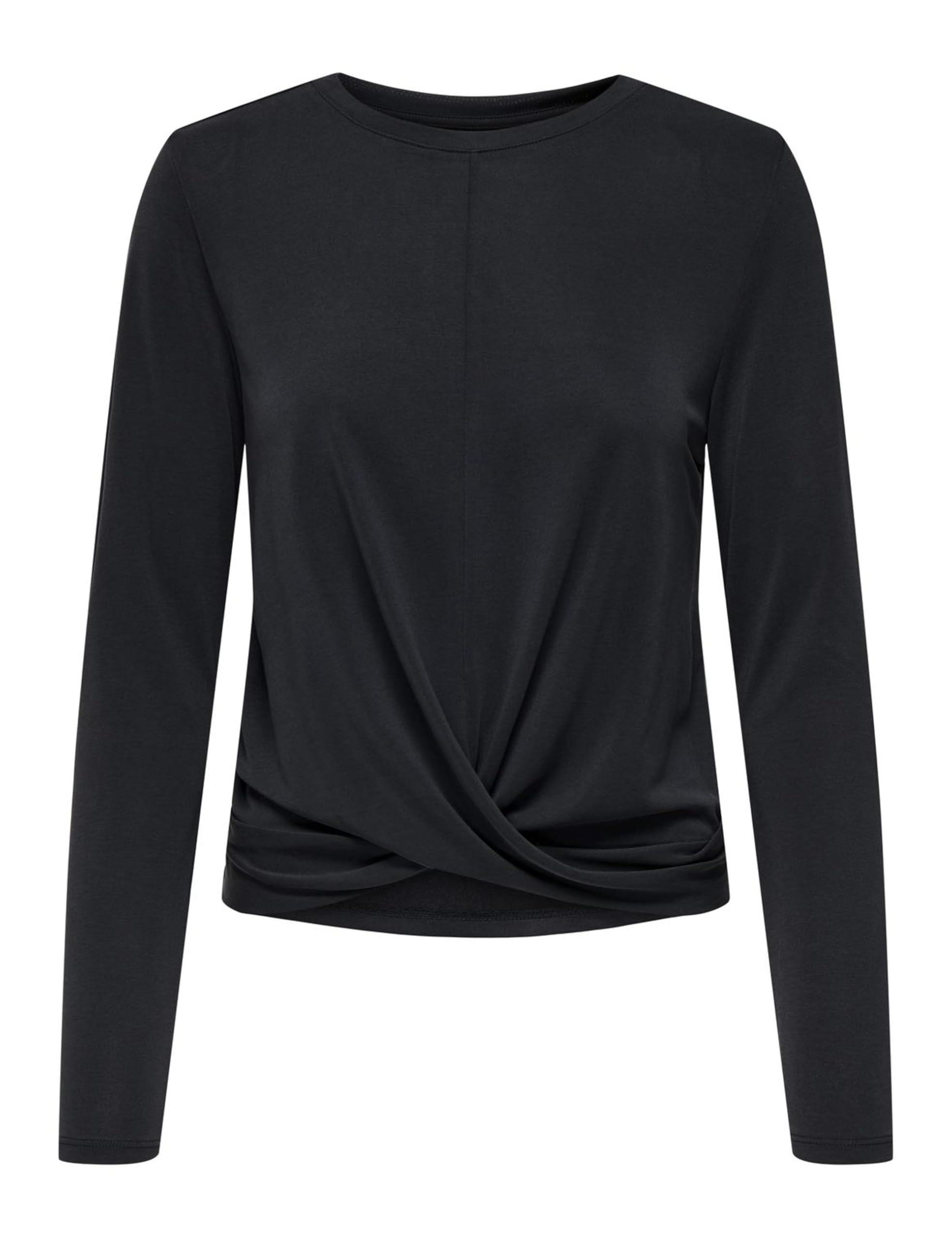 Onlfree Life L/S Front Drape Top JRS, czarny, L