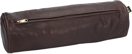 Fundas de cojín cilíndricas de piel de cabra  Funda de almohada redonda de cilindro cervical  Diseñada para cabeza, cuello, espalda y piernas, 6 x