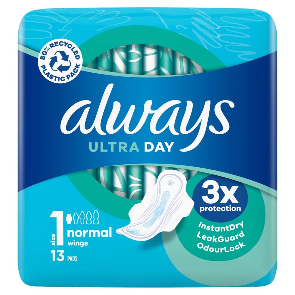 Always Ultra Day Maxi Long Plus Size 1 Pads With Wings 13pk