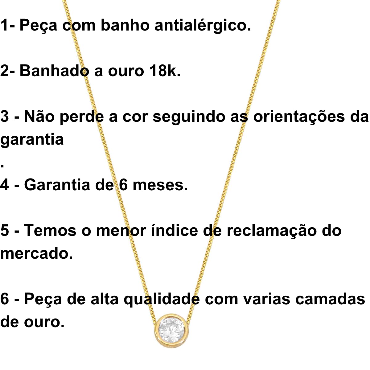 Colar e pingente ponto de luz com pedra de zircônia Banhado á ouro 18k e Antialérgico em promoção! Veja a oferta e mais achadinhos de Bijuterias 5 Hoje é o melhor dia para comprar Colar e pingente ponto de luz com pedra de zircônia Banhado á ouro 18k e Antialérgico com aquele preço maroto! Promoção! Aproveite a oferta! 5