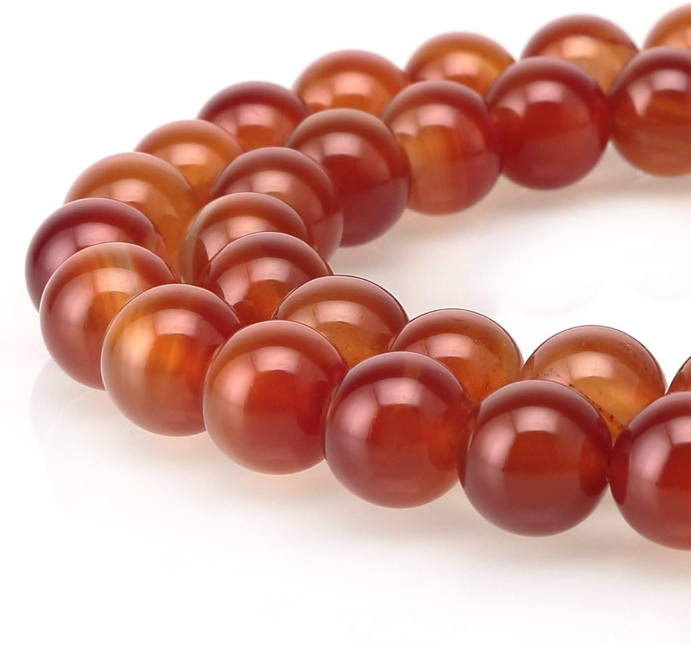 1 Strand Adabele Natural Carnelian Agate Healing Gemstone 6mm (0.24 Inch) Loose Round Stone Beads (58-62pcs) for Jewelry Craft Making GS14-6 6mm (1 Strand) 4) Carnelian