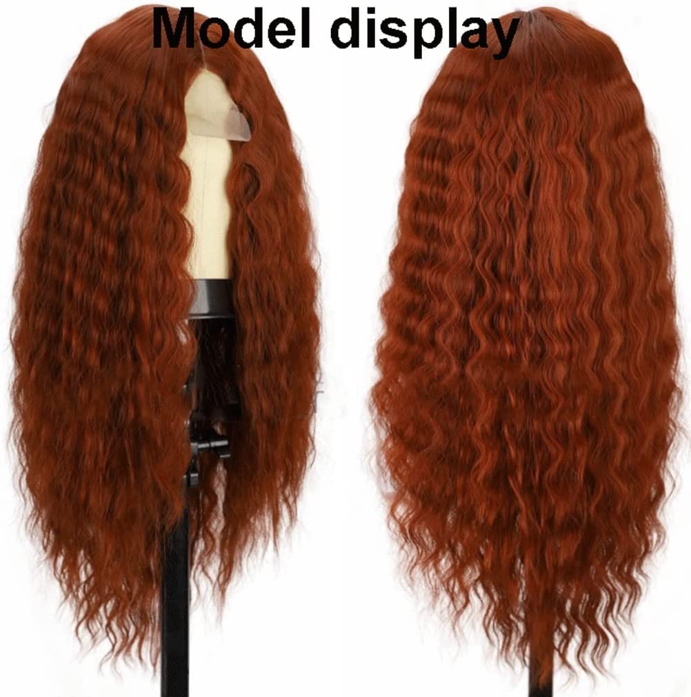 parrucca realistica Parrucche Da Donna Alla Moda Parrucche Frontali In Pizzo Diritte Lunghe Parrucche Ondulate Ricci Multicolori 66 Cm / 26" Ideali Per Parrucche Di Tutti I Giorni eleganza naturale