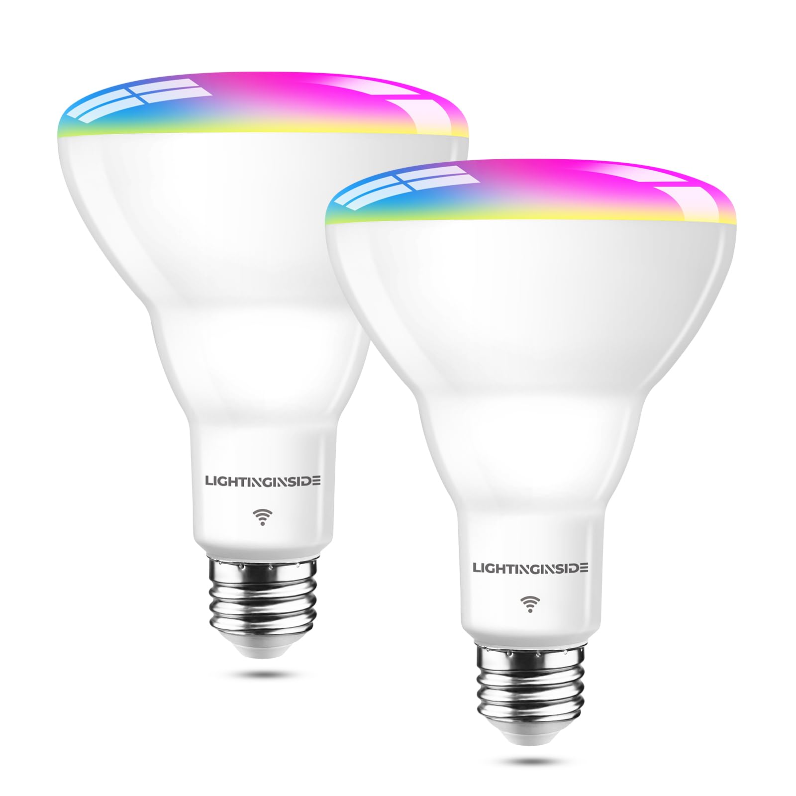 Smart Light Bulbs 75W Equivalent, 1100LM 12W RGBCW BR30 E26 Recessed Flood Light Bulb Compatible with Alexa/Google Assistant/Smart Life, No Hub Required, 2.4G WiFi, ETL Listed, 2PCS