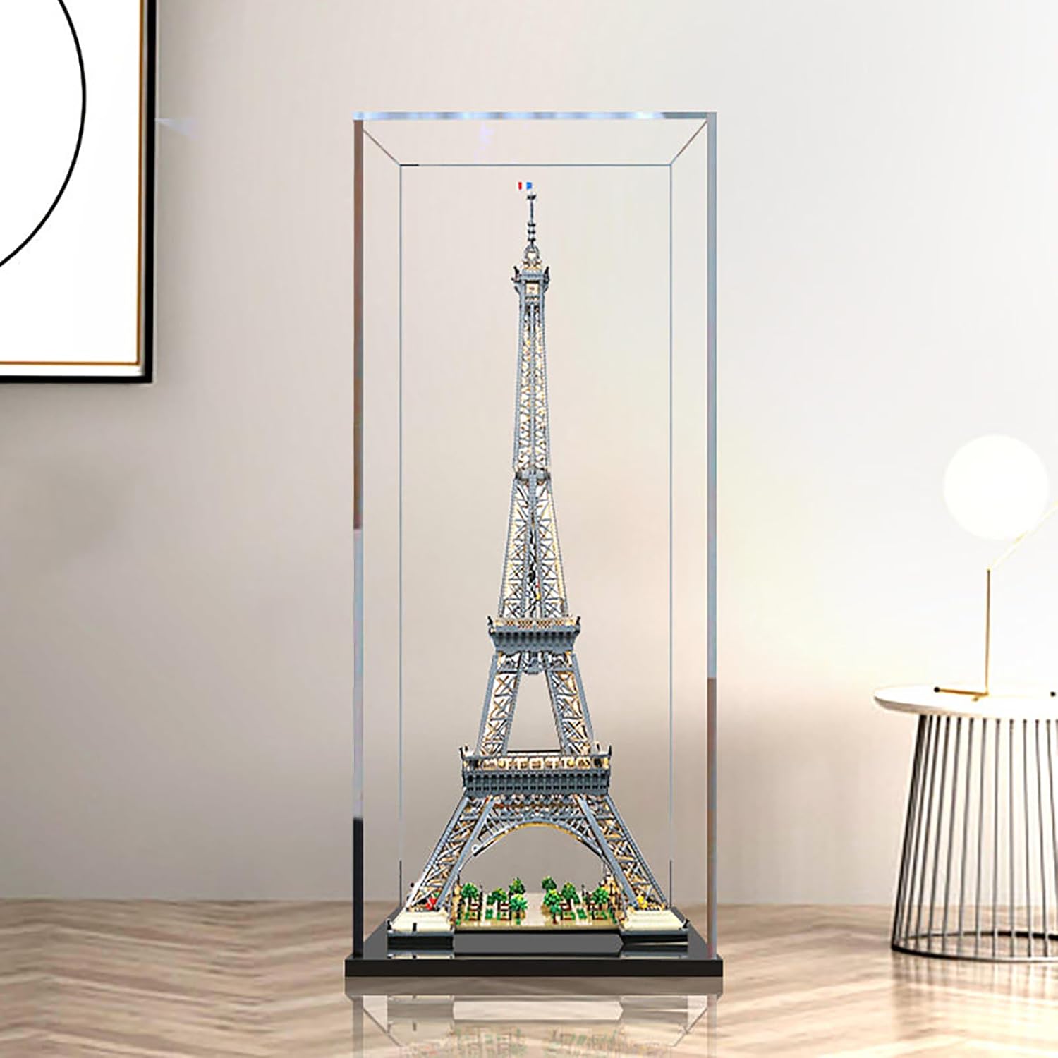 Acrylic Display Case for Lego 10307 Paris Eiffel Tower Model, Dustproof Transparent Display Box, Gift Organizer Storage Box,Not Include Model,2mm