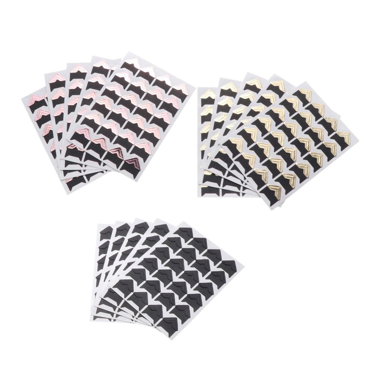IWOWHERO Self-Adhesive Photo Corners 15 Sheets Easy DIY Photo Album Stickers for Scrapbooking Picture Frames