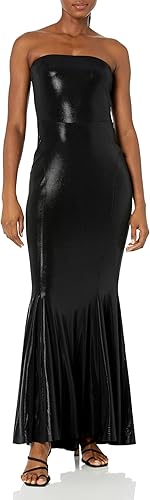 Norma Kamali Vestido de cola de pez sin tirantes para mujer