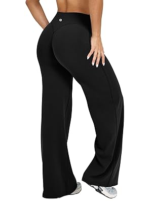 OQQ Yoga Pants Women High Waist Stretch Casual Soft Straight Leg Bottoms