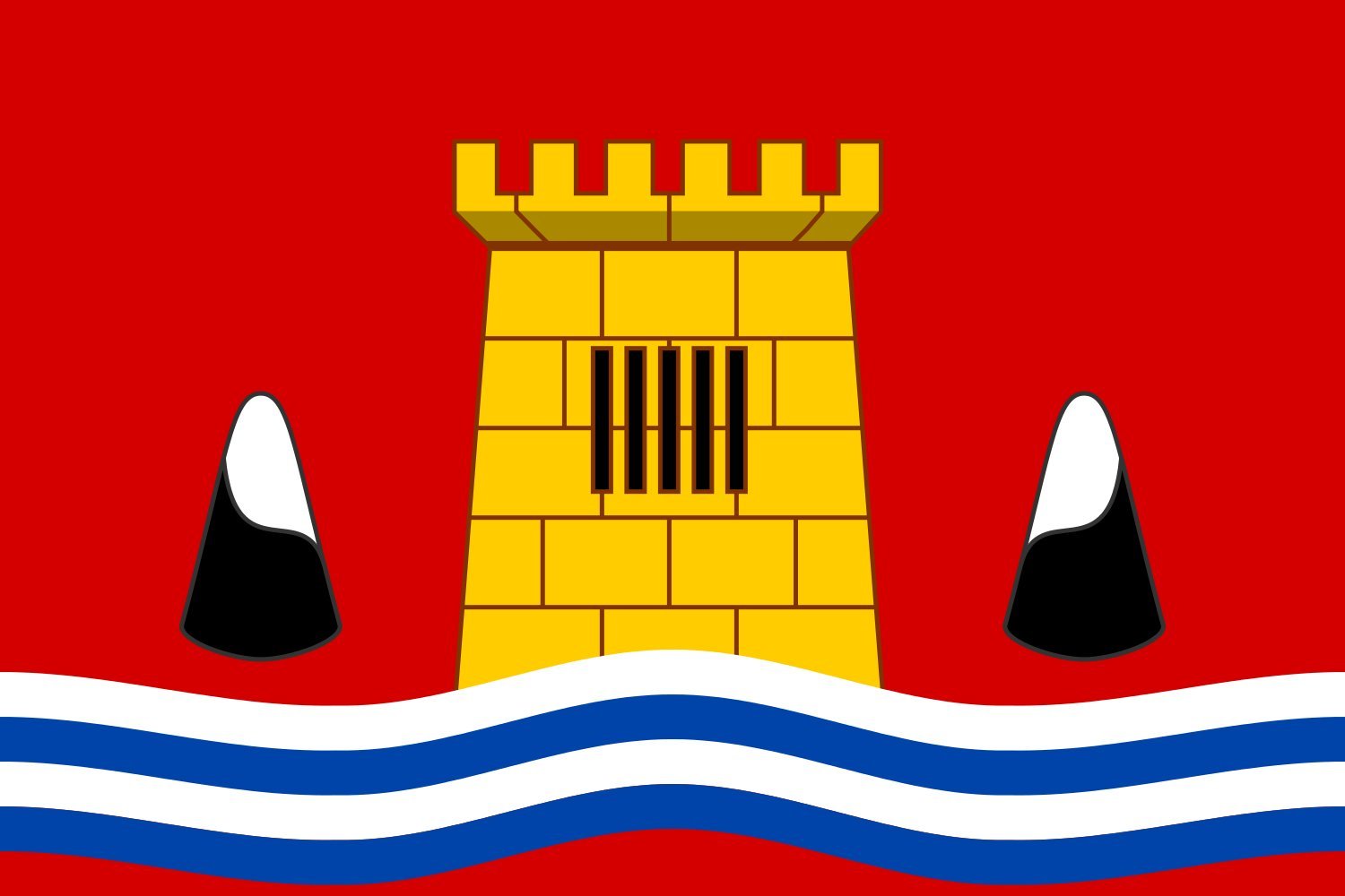 Drapeau Skřivany grand pavillon municipal tissu résistant pour mât extérieur