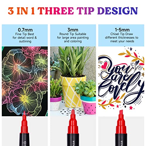 LET'S RESIN Marcadores de tinta acrílica de 12 cores, canetas de tinta acrílica multiuso e de alta