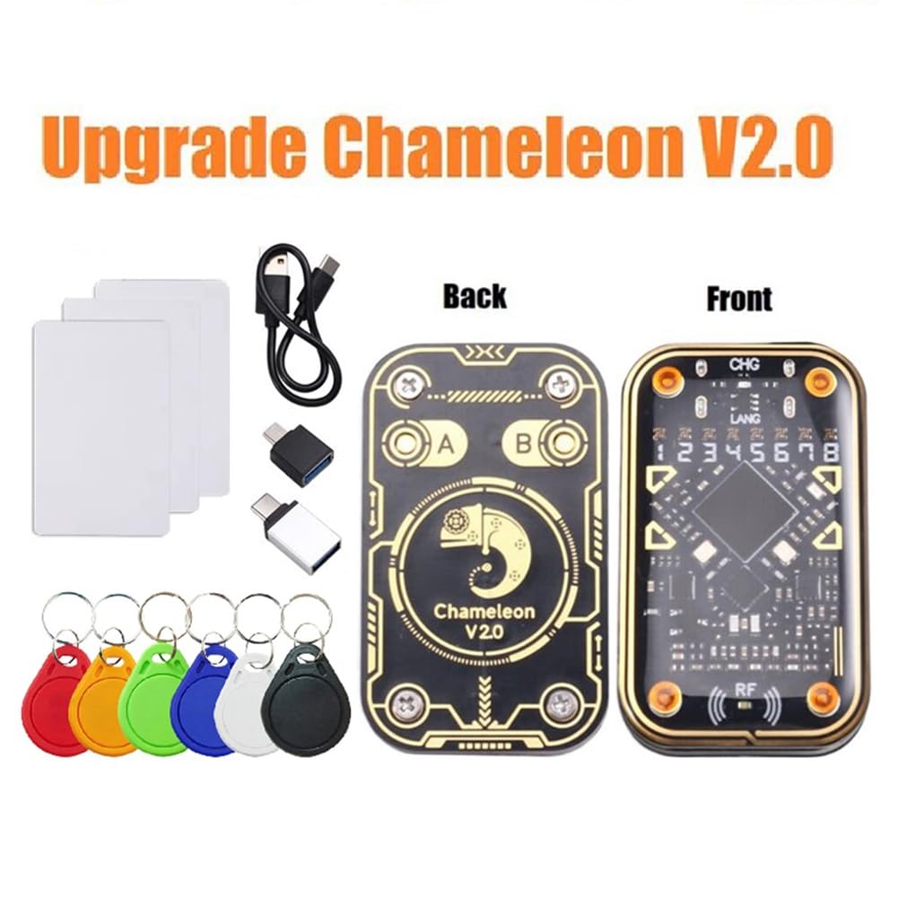Chameleon Ultra V2.0 RFID Ultimate Emulator NFC Duplicatore+3xCuid 6xuid Keychain 125kHz 13.56MHz Decode SCHED RFID Reader