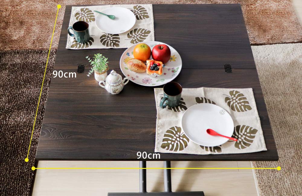 【美品】ヤマソロ 昇降テーブル グロリアス 82-645（ブラウン/ブラック） 昇降式テーブル Glorious(グロリアス) ヤマソロ | ヤマソロ公式