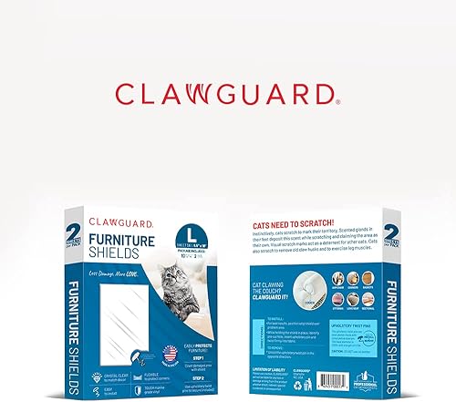 Miniatura 8 de CLAWGUARD Protectores de muebles de grado marino las mejores almohadillas transparentes para proteger y cubrir sofásillastapicería, transparente de