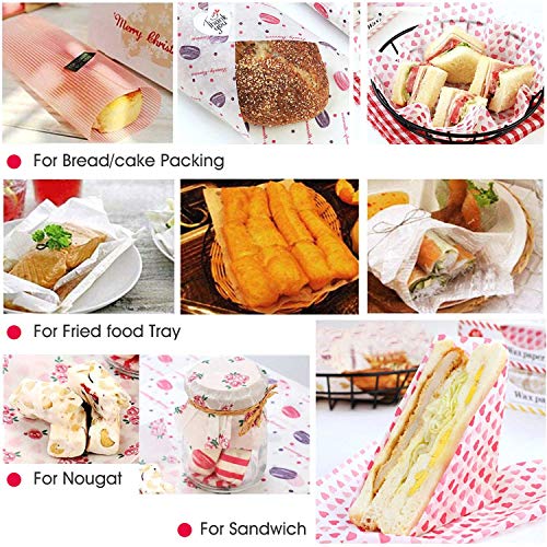 Autoor Wax Paper Resistant Waterproof Greaseproof Dry Hamburger Paper for Food Picnic - Thumbnail 5