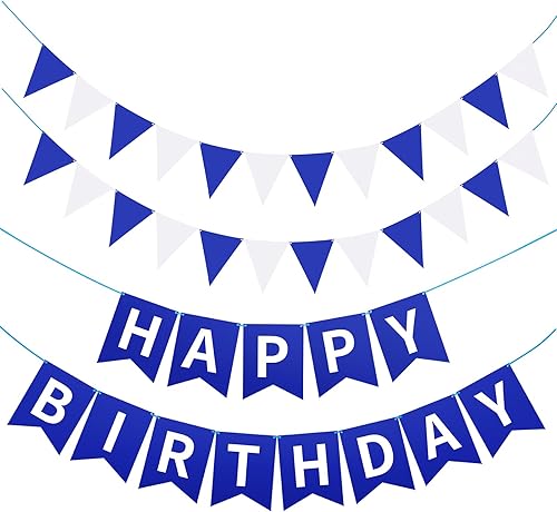 Guirnalda colorida de feliz cumpleaños, 2 banderines de tela de fieltro, decoraciones de fiesta de feliz cumpleaños, varios colores, decoraciones de