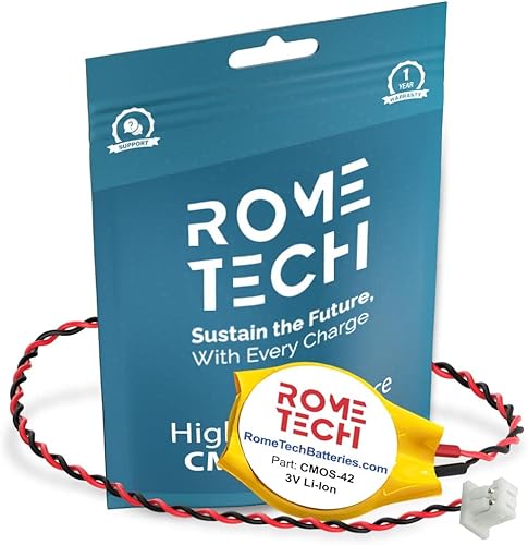 Rome Tech Batería para Tower Rev2 y Elite Hydrafacial Machine - Batería CR2032 de reserva 3V - Cable de 2 cables