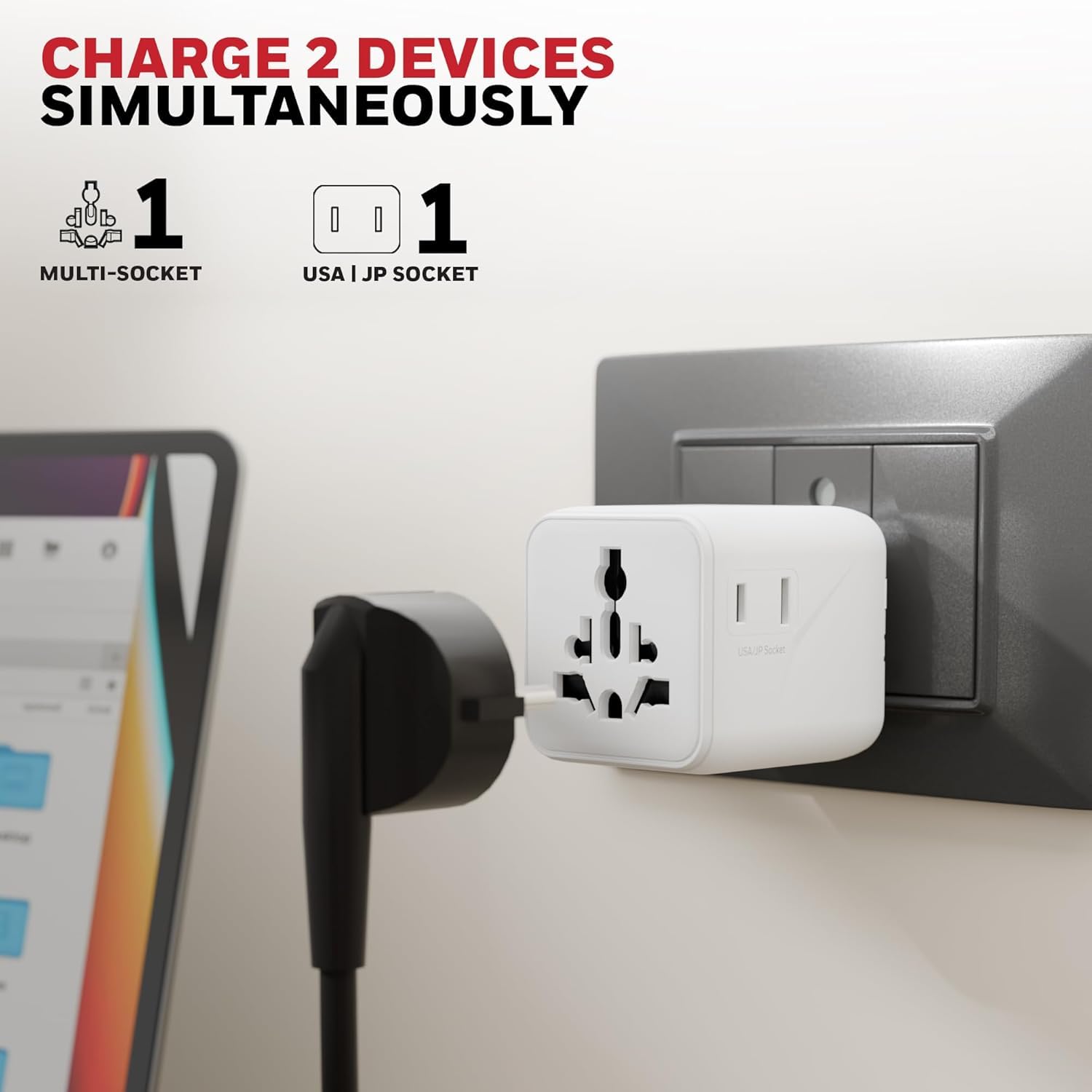 Honeywell New World Travel Adapter, Universal & US Socket, Charge 2 Devices Simultaneously, Worldwide Plug for EU, US, UK & CN/AUS, Overload & Over Voltage Protection, 3 Year Manufacturer Warranty — Amazon image 4