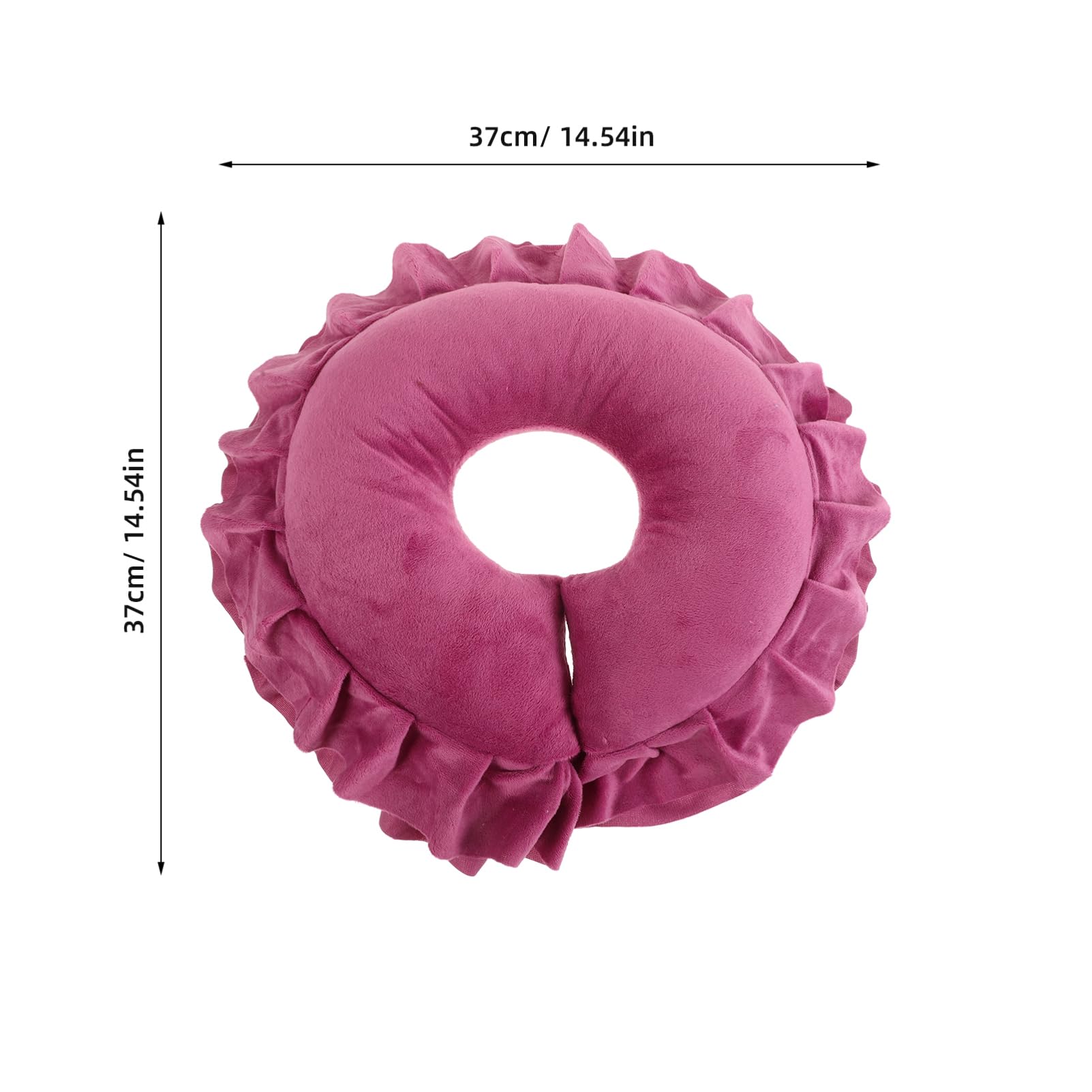 PACKOVE Massage Pillow for Bed U Shaped Face Down Headrest Soft Velour Material Central Airflow Design for Beauty Salons Massage Parlors and Home Use