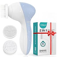 Vista 13 de COSLUS Cepillo de Limpieza Facial Exfoliante Facial de Silicona: Dispositivo de Masaje Rotatorio Exfoliante Eléctrico 7 en 1 FBS-D Impermeable