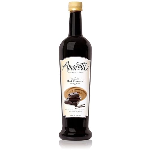 Amoretti Jarabe de alta calidad, crema de chocolate oscuro, 25.4 onzas