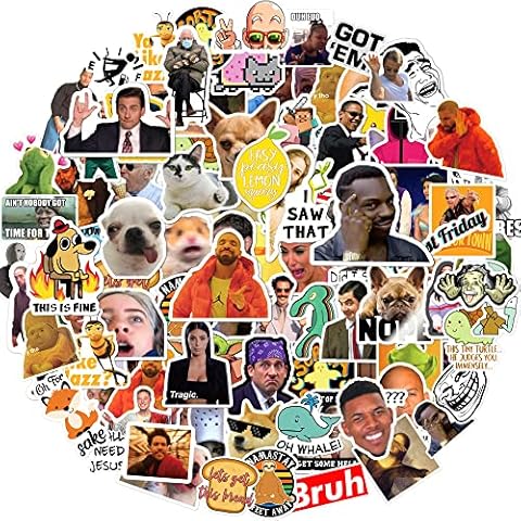 220PCS Funny Meme Stickers Pack for Laptop, Trendy Vinyl Sticker for Computer, Phones, macbooks (Waterproof) Cover