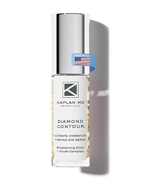 KAPLAN MD Eye Serum - 4-in-1 Diamond Contour Hydration Firming Under Eye Serum with Plant Extracts, Hyaluronic Acid, Anti-Aging Peptides & Liquid Crystal - Dermatologist-Developed