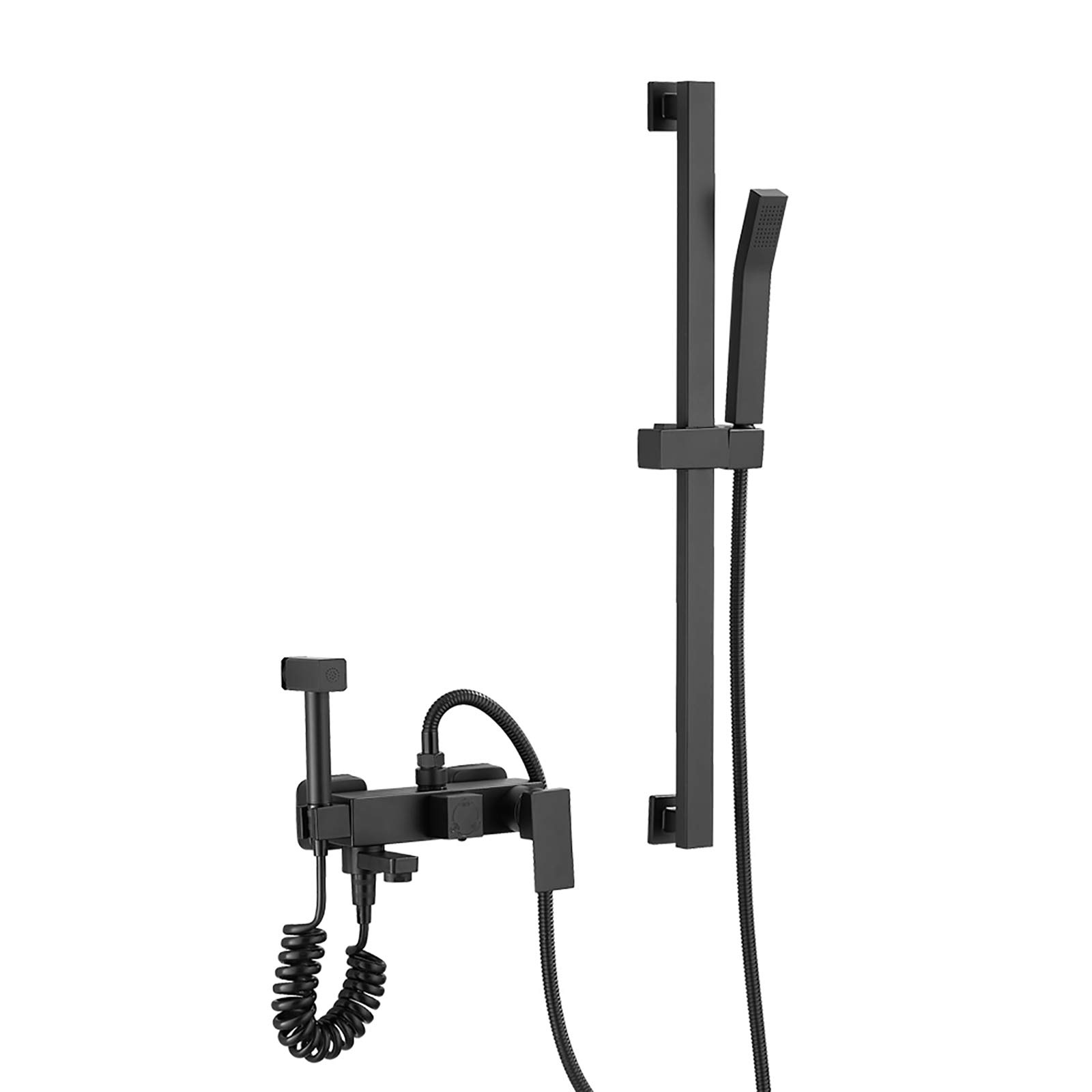 Mélangeur baignoire laiton noir de haute qualité avec colonne de douche - 8