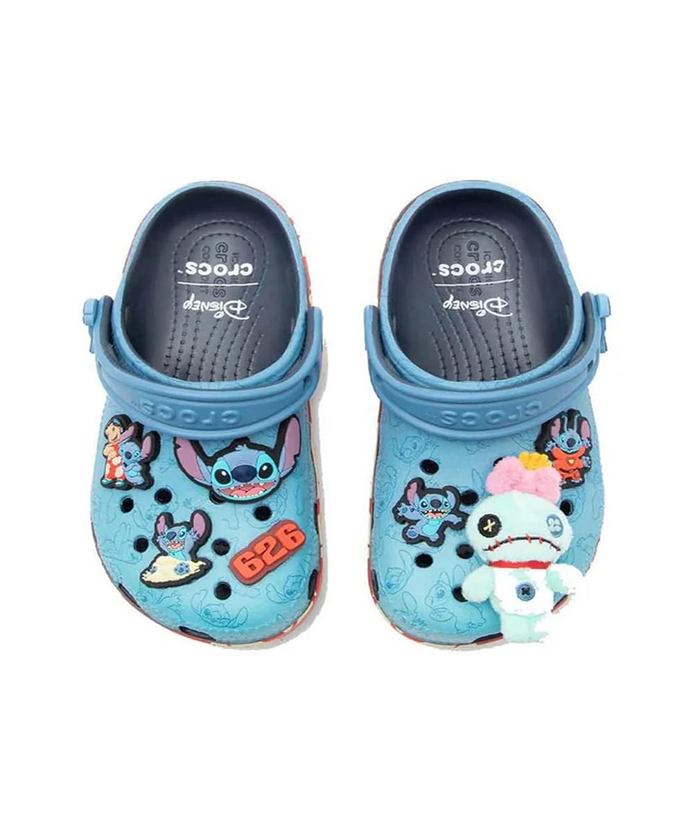 Crocs Stitch Multi Classic Clog K, Obstrucción Unisex niños