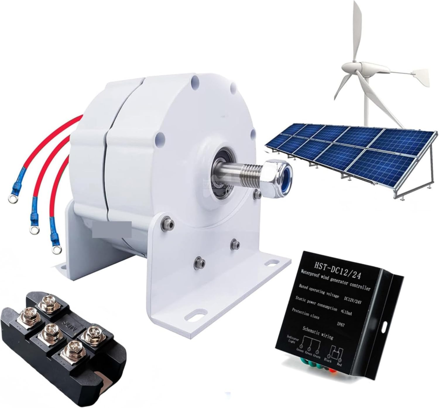 Generador De Turbina Eólica, Generador Portátil De Imán Permanente Sin Engranajes De Baja Velocidad De 16000 W, 12 V, 24 V, 48 V para Turbinas Eólicas E Hidráulicas Y Motores Diésel.