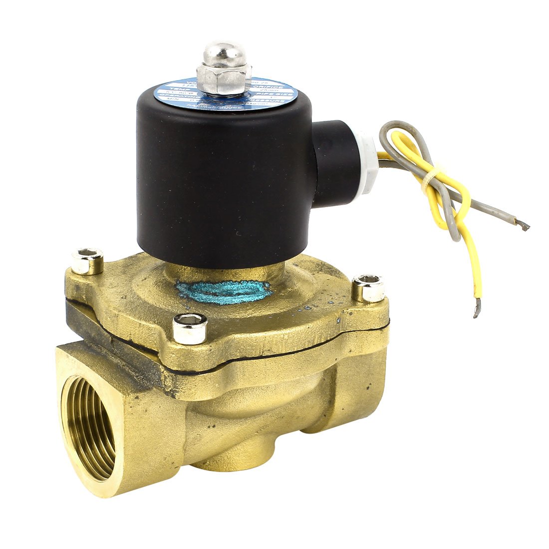 Electrovanne 110V 1 pouce BSP pour eau gaz et huile en laiton normalement fermée