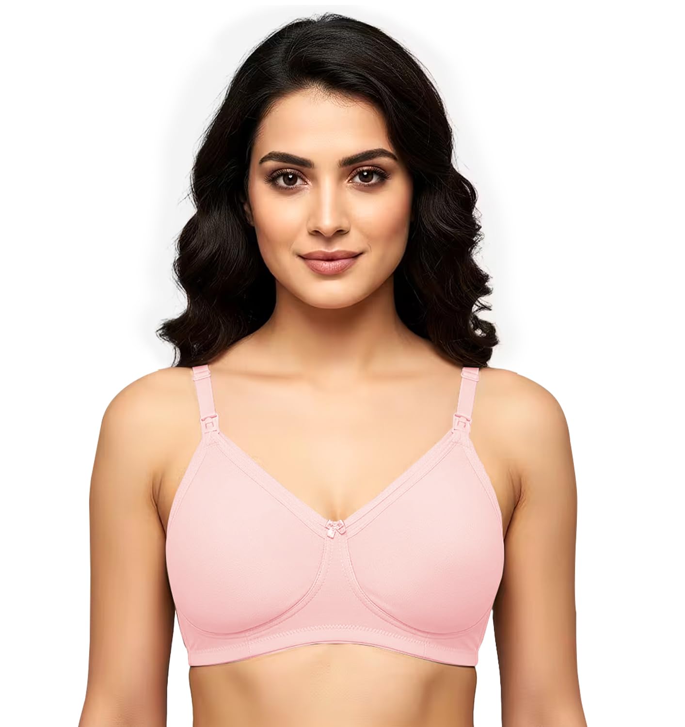 Non Padded Wirefree Seamless 3/4 Coverage Nursing Bra-image-36