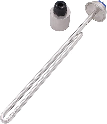 Miniatura 9 de DERNORD Calentador de agua eléctrico de 2 pulgadas (OD64) Tri-clamp 240V 4500W Foldback Elemento de calefacción con baja densidad de vatios