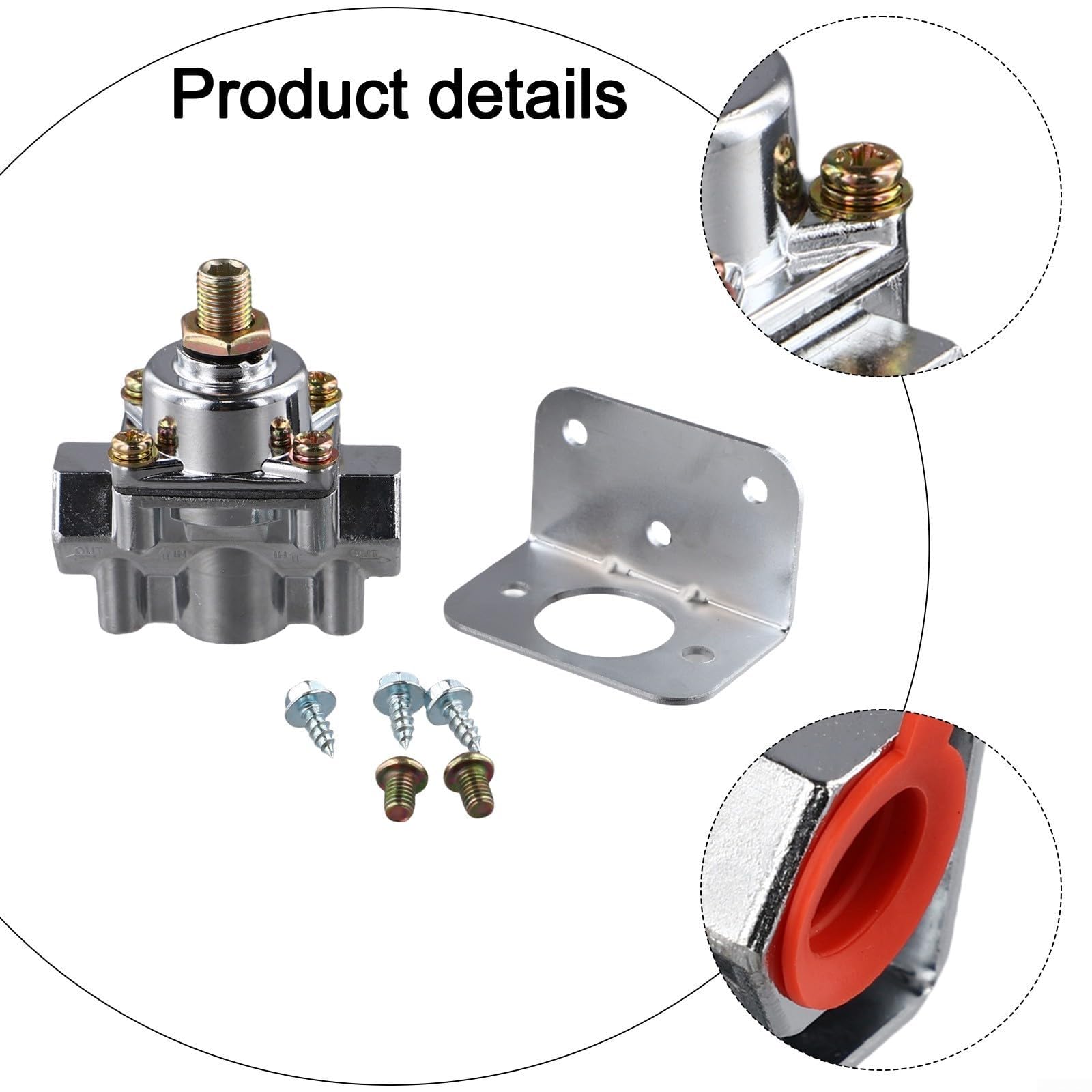 Regulador de presión de combustible para repuesto de carburador Holley 12-803, kit regulador de presión de combustible ajustable