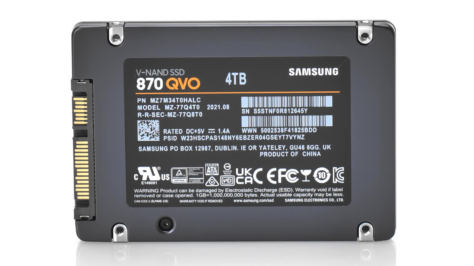 Samsung 870 QVO 4TB 2.5インチ SSD Amazon.com: SAMSUNG 870 QVO 4 TB SATA 2.5 Inch Internal
