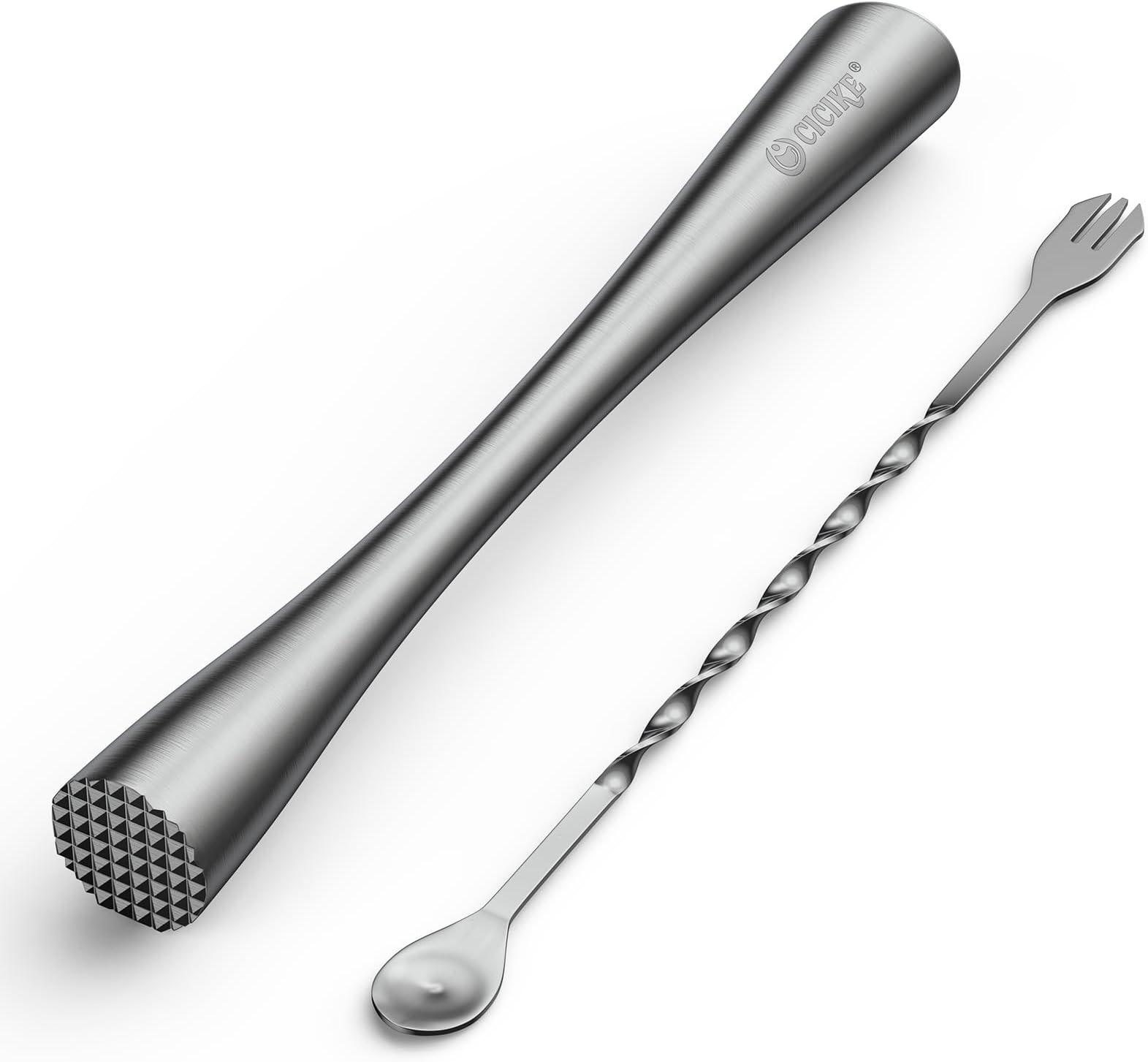 Amazon.com: Hiware 10 Inch Stainless Steel Cocktail Muddler and Mixing ...