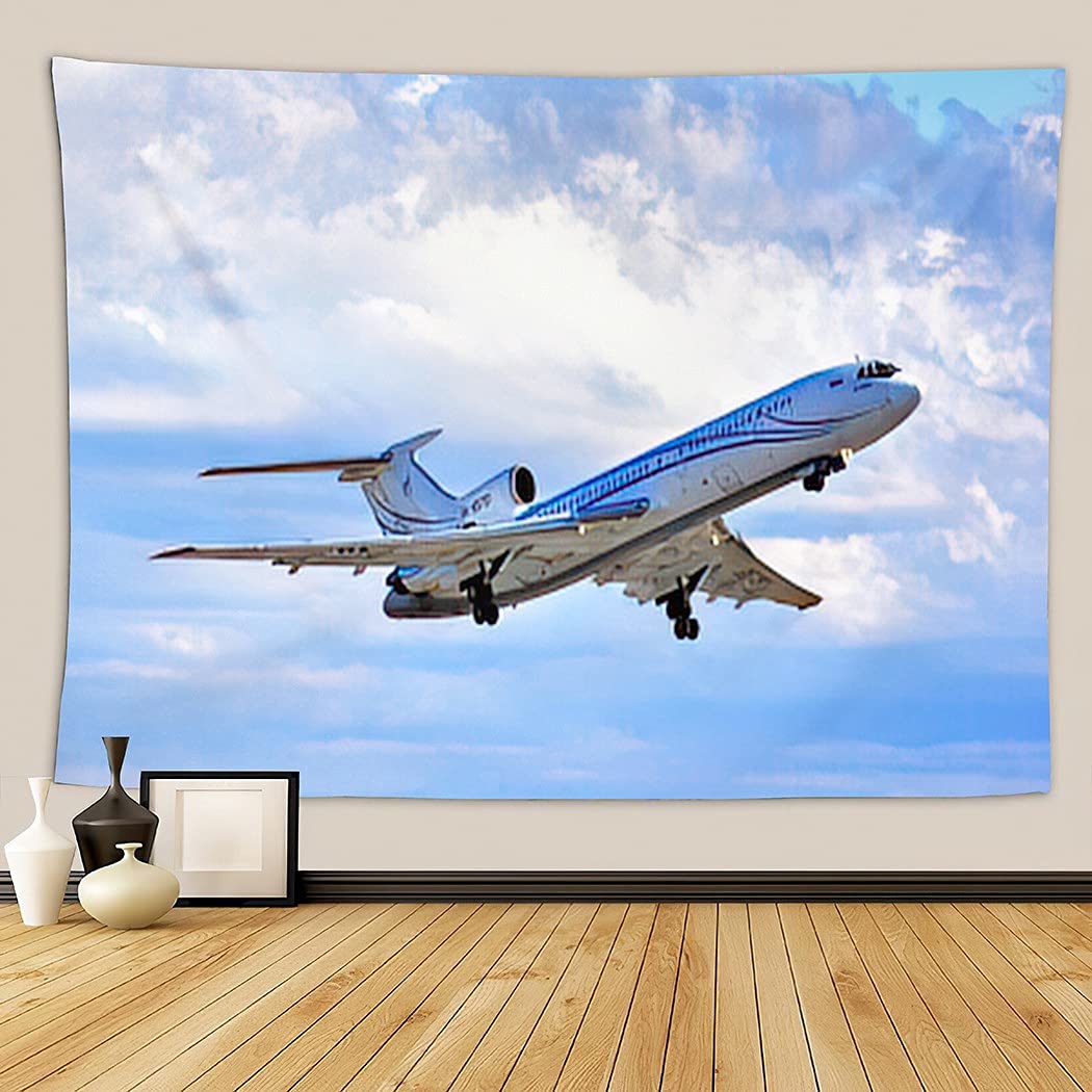 BMuANIME Aircraft Tapestry for Bedroom Aesthetic Novyy Urengoy Russia June 13 2013 Gazprom Tupolev T