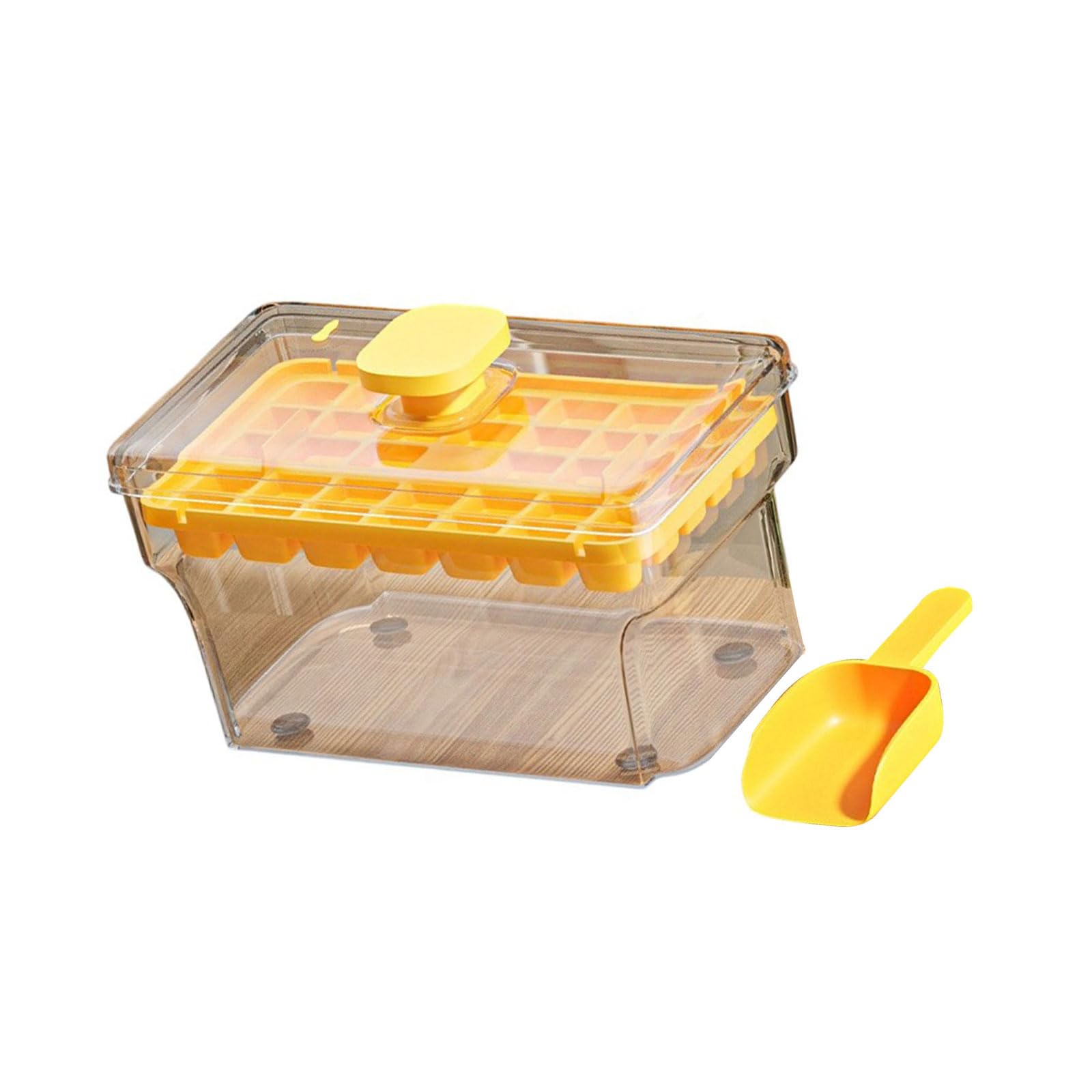 Elnwnnkc Ice Maker Press Type Ice Box with Lid Storage Box Easy Release Ices Trays for Coffee & Drink Refrigerator Maker