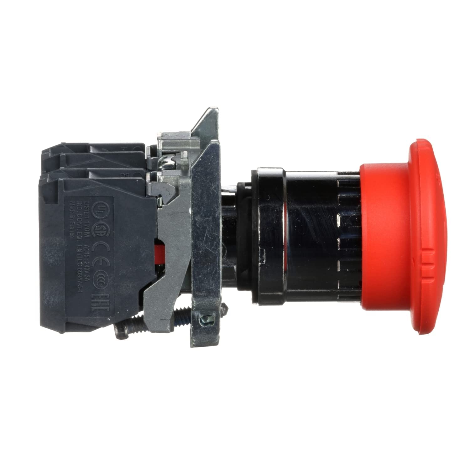 Schneider Electric - Harmony XB4 - bouton arrêt urgence - Ø40 - pousser tourner - rouge - 1O+1F - vis - XB4BS8445