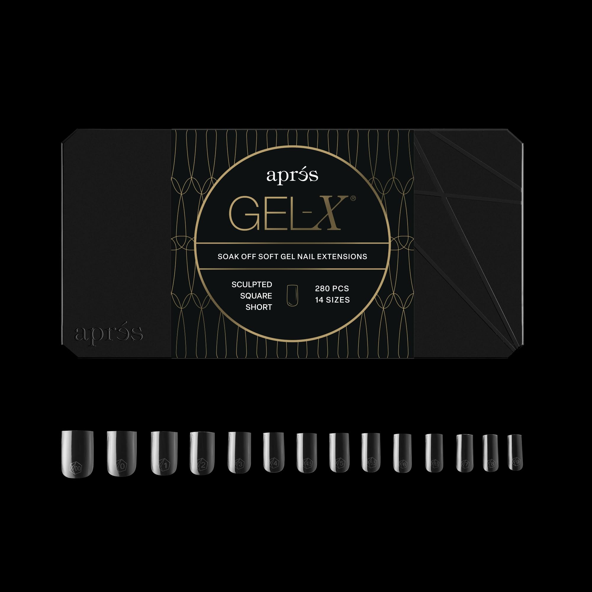 Amazon | APRÉS Gel-X® スクエア型ネイルチップセット｜280枚入り Gel